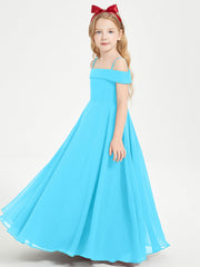 Abiti Da Damigella Junior Chic Con Spalle Scoperte Blu Piscina