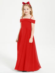 Abiti Da Damigella Junior Chic Con Spalle Scoperte Rosso