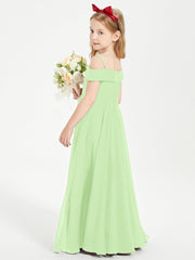 Abiti Da Damigella Junior Chic Con Spalle Scoperte Salvia