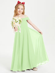 Abiti Da Damigella Junior Chic Con Spalle Scoperte Salvia