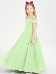 Abiti Da Damigella Junior Chic Con Spalle Scoperte Salvia