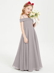 Abiti Da Damigella Junior Chic Con Spalle Scoperte Argento