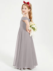 Abiti Da Damigella Junior Chic Con Spalle Scoperte Argento