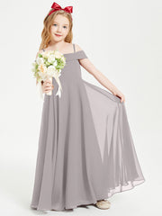 Abiti Da Damigella Junior Chic Con Spalle Scoperte Argento