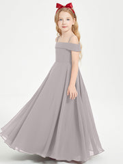 Abiti Da Damigella Junior Chic Con Spalle Scoperte Argento