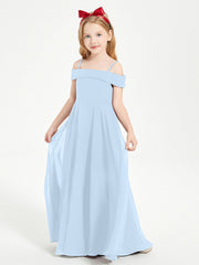 Abiti Da Damigella Junior Chic Con Spalle Scoperte Blu Cielo