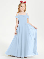 Abiti Da Damigella Junior Chic Con Spalle Scoperte Blu Cielo