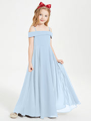 Abiti Da Damigella Junior Chic Con Spalle Scoperte Blu Cielo