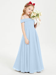 Abiti Da Damigella Junior Chic Con Spalle Scoperte Blu Cielo