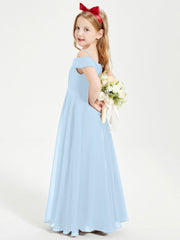 Abiti Da Damigella Junior Chic Con Spalle Scoperte Blu Cielo