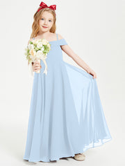 Abiti Da Damigella Junior Chic Con Spalle Scoperte Blu Cielo