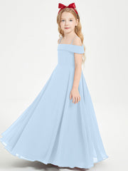 Abiti Da Damigella Junior Chic Con Spalle Scoperte Blu Cielo