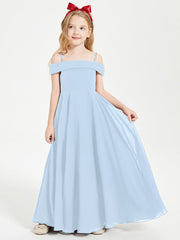 Abiti Da Damigella Junior Chic Con Spalle Scoperte Blu Cielo
