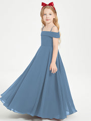 Abiti Da Damigella Junior Chic Con Spalle Scoperte Blu Ardesia