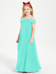 Abiti Da Damigella Junior Chic Con Spalle Scoperte Azzurro Spa