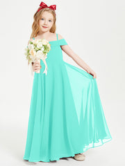 Abiti Da Damigella Junior Chic Con Spalle Scoperte Azzurro Spa