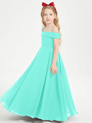 Abiti Da Damigella Junior Chic Con Spalle Scoperte Azzurro Spa