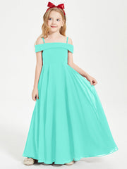 Abiti Da Damigella Junior Chic Con Spalle Scoperte Azzurro Spa