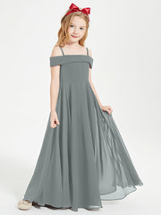 Abiti Da Damigella Junior Chic Con Spalle Scoperte Grigio Acciaio