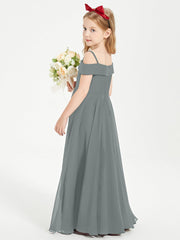 Abiti Da Damigella Junior Chic Con Spalle Scoperte Grigio Acciaio