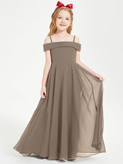 Abiti Da Damigella Junior Chic Con Spalle Scoperte Tortora