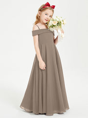 Abiti Da Damigella Junior Chic Con Spalle Scoperte Tortora