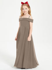 Abiti Da Damigella Junior Chic Con Spalle Scoperte Tortora