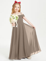 Abiti Da Damigella Junior Chic Con Spalle Scoperte Tortora
