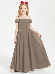 Abiti Da Damigella Junior Chic Con Spalle Scoperte Tortora