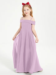 Abiti Da Damigella Junior Chic Con Spalle Scoperte Glicine