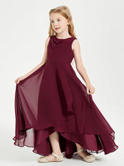 Abiti Da Damigella Junior Asimmetrici Moderni con Scollo A Cappuccio Cabernet