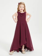 Abiti Da Damigella Junior Asimmetrici Moderni con Scollo A Cappuccio Cabernet