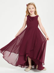 Abiti Da Damigella Junior Asimmetrici Moderni con Scollo A Cappuccio Cabernet