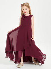 Abiti Da Damigella Junior Asimmetrici Moderni con Scollo A Cappuccio Cabernet