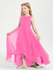 Abiti Da Damigella Junior Asimmetrici Moderni con Scollo A Cappuccio Azalea