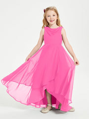 Abiti Da Damigella Junior Asimmetrici Moderni con Scollo A Cappuccio Azalea