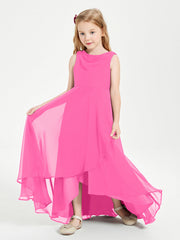 Abiti Da Damigella Junior Asimmetrici Moderni con Scollo A Cappuccio Azalea