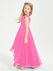 Abiti Da Damigella Junior Asimmetrici Moderni con Scollo A Cappuccio Azalea