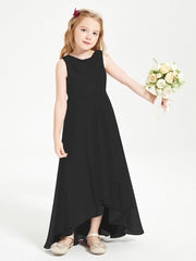 Abiti Da Damigella Junior Asimmetrici Moderni con Scollo A Cappuccio Nero