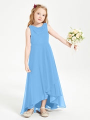 Abiti Da Damigella Junior Asimmetrici Moderni con Scollo A Cappuccio Blu