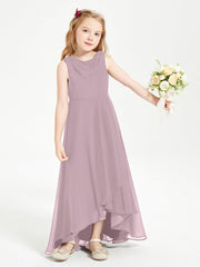 Abiti Da Damigella Junior Asimmetrici Moderni con Scollo A Cappuccio Crepuscolo