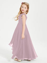 Abiti Da Damigella Junior Asimmetrici Moderni con Scollo A Cappuccio Crepuscolo
