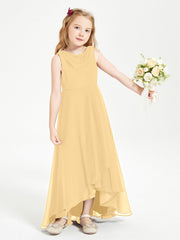 Abiti Da Damigella Junior Asimmetrici Moderni con Scollo A Cappuccio Oro
