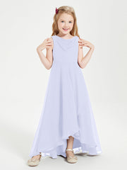 Abiti Da Damigella Junior Asimmetrici Moderni con Scollo A Cappuccio Lavanda