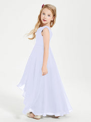 Abiti Da Damigella Junior Asimmetrici Moderni con Scollo A Cappuccio Lavanda