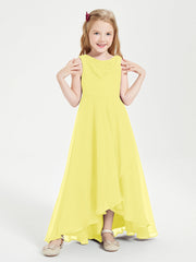 Abiti Da Damigella Junior Asimmetrici Moderni con Scollo A Cappuccio Limone