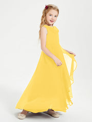 Abiti Da Damigella Junior Asimmetrici Moderni con Scollo A Cappuccio Calendula