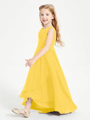 Abiti Da Damigella Junior Asimmetrici Moderni con Scollo A Cappuccio Calendula