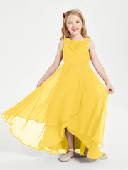 Abiti Da Damigella Junior Asimmetrici Moderni con Scollo A Cappuccio Calendula