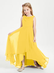Abiti Da Damigella Junior Asimmetrici Moderni con Scollo A Cappuccio Calendula